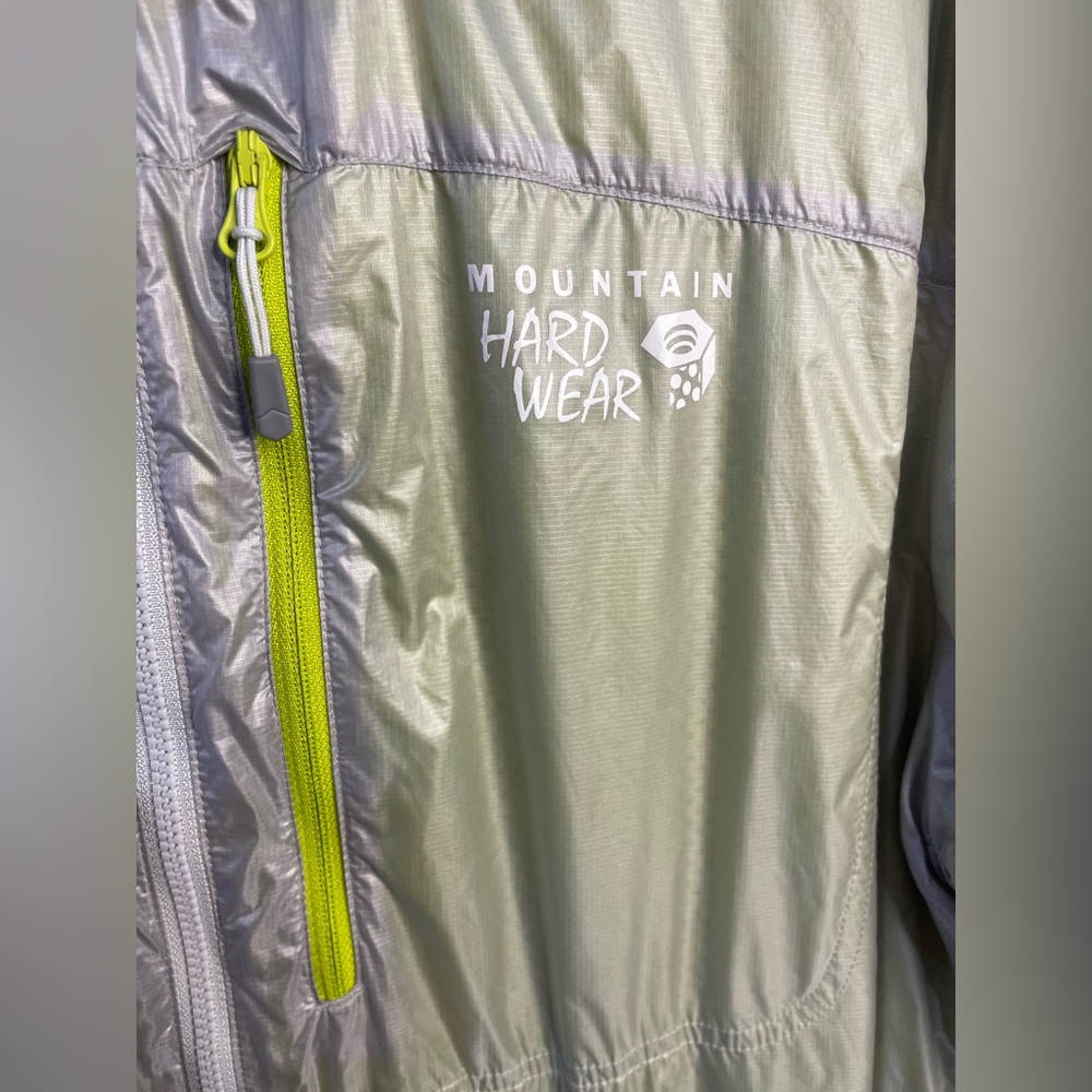 🎀SOLD!🎀 #108 $130 Mountain Hardwear Ghost Lite Pro Jacket Lime Green/Silver L - Picture 6 of 12